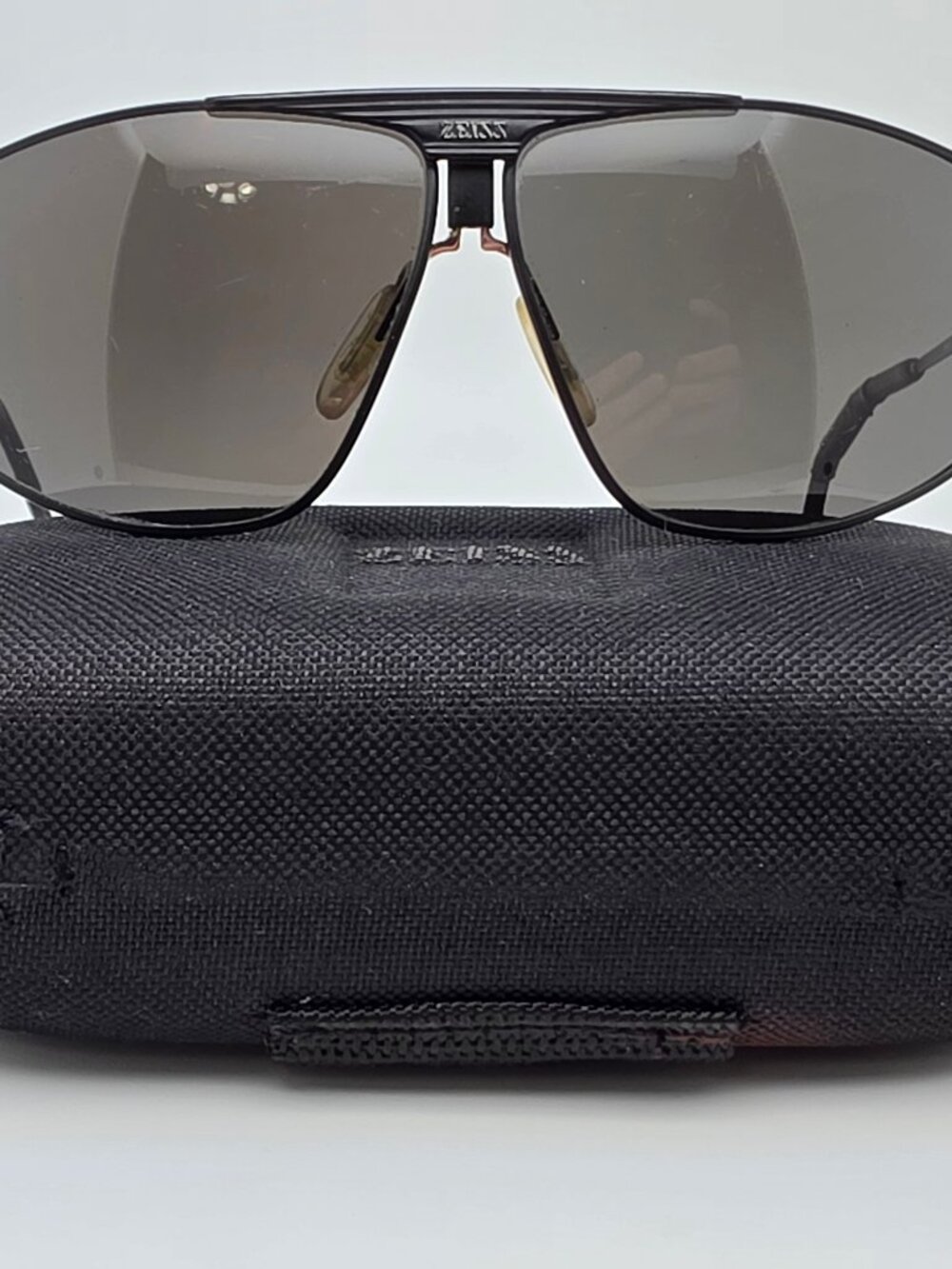 Zeiss CE Scopz Mod 7920-100 Black Frame Polarized Grey Lens Aviator Sunglasses